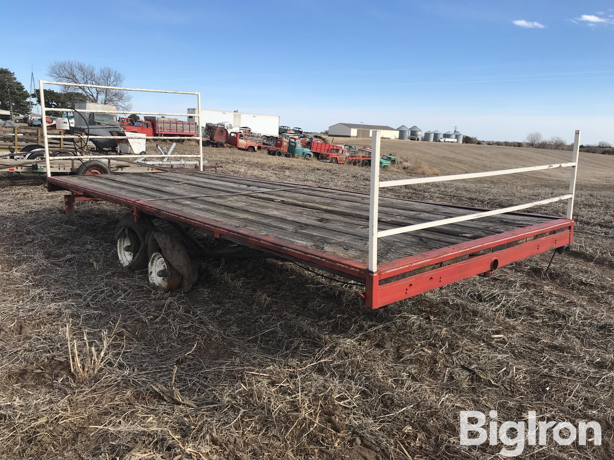 Shop Built T/A Flatbed Hay Trailer BigIron Auctions