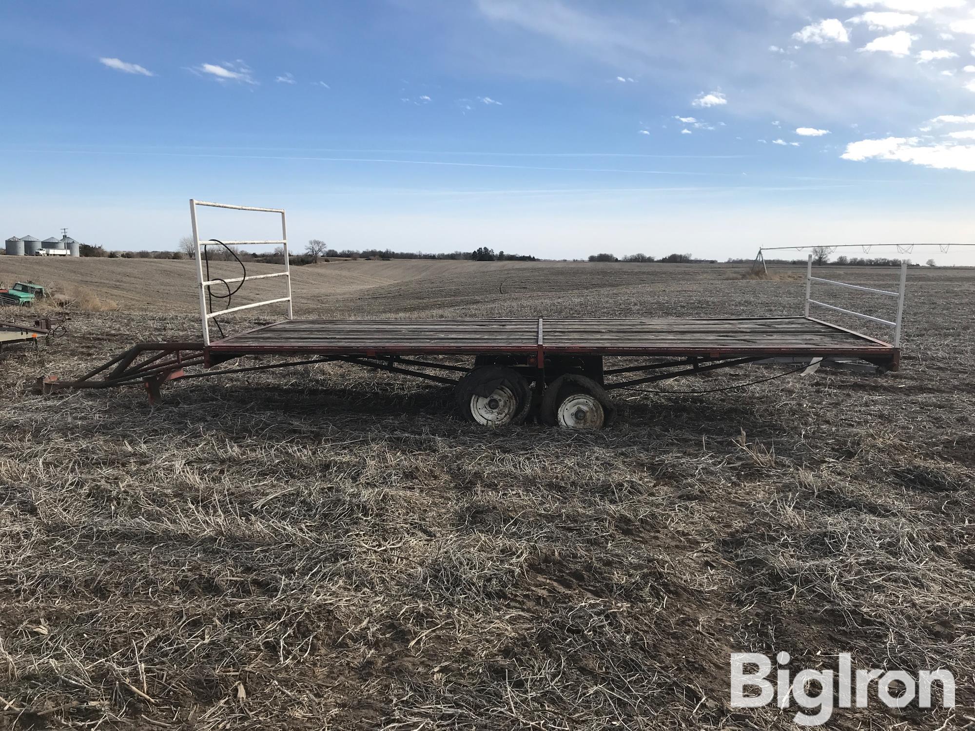 Shop Built T/A Flatbed Hay Trailer BigIron Auctions