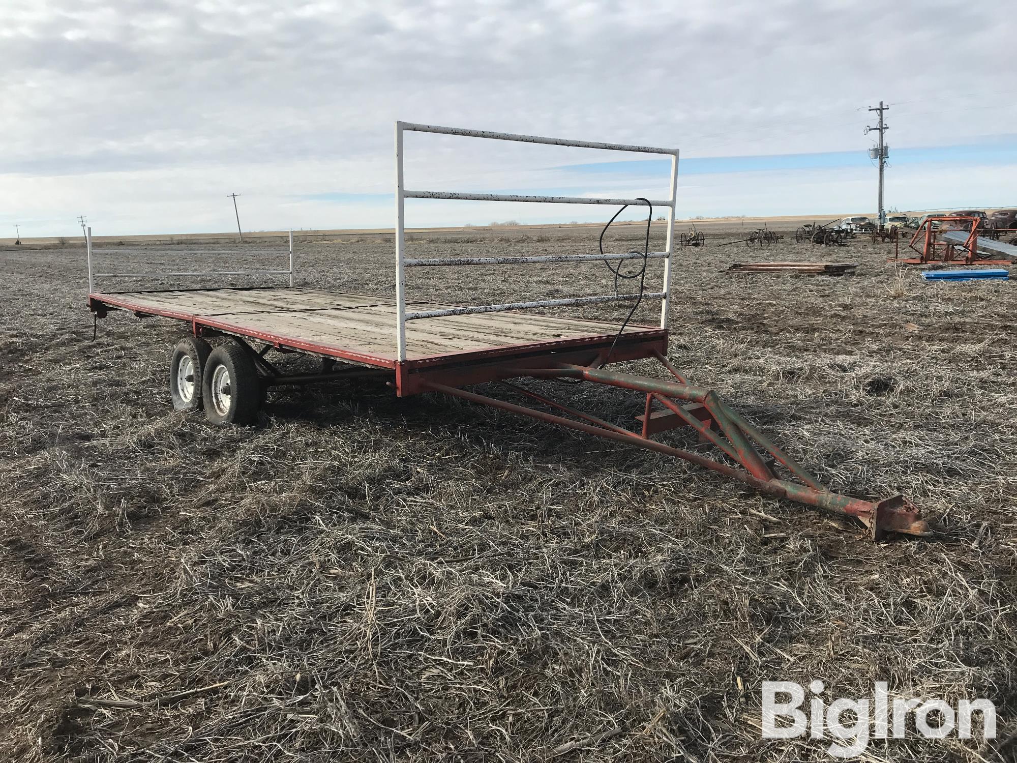 Shop Built T/A Flatbed Hay Trailer BigIron Auctions