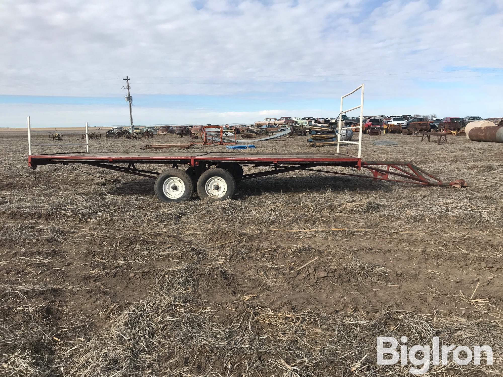 Shop Built T/A Flatbed Hay Trailer BigIron Auctions