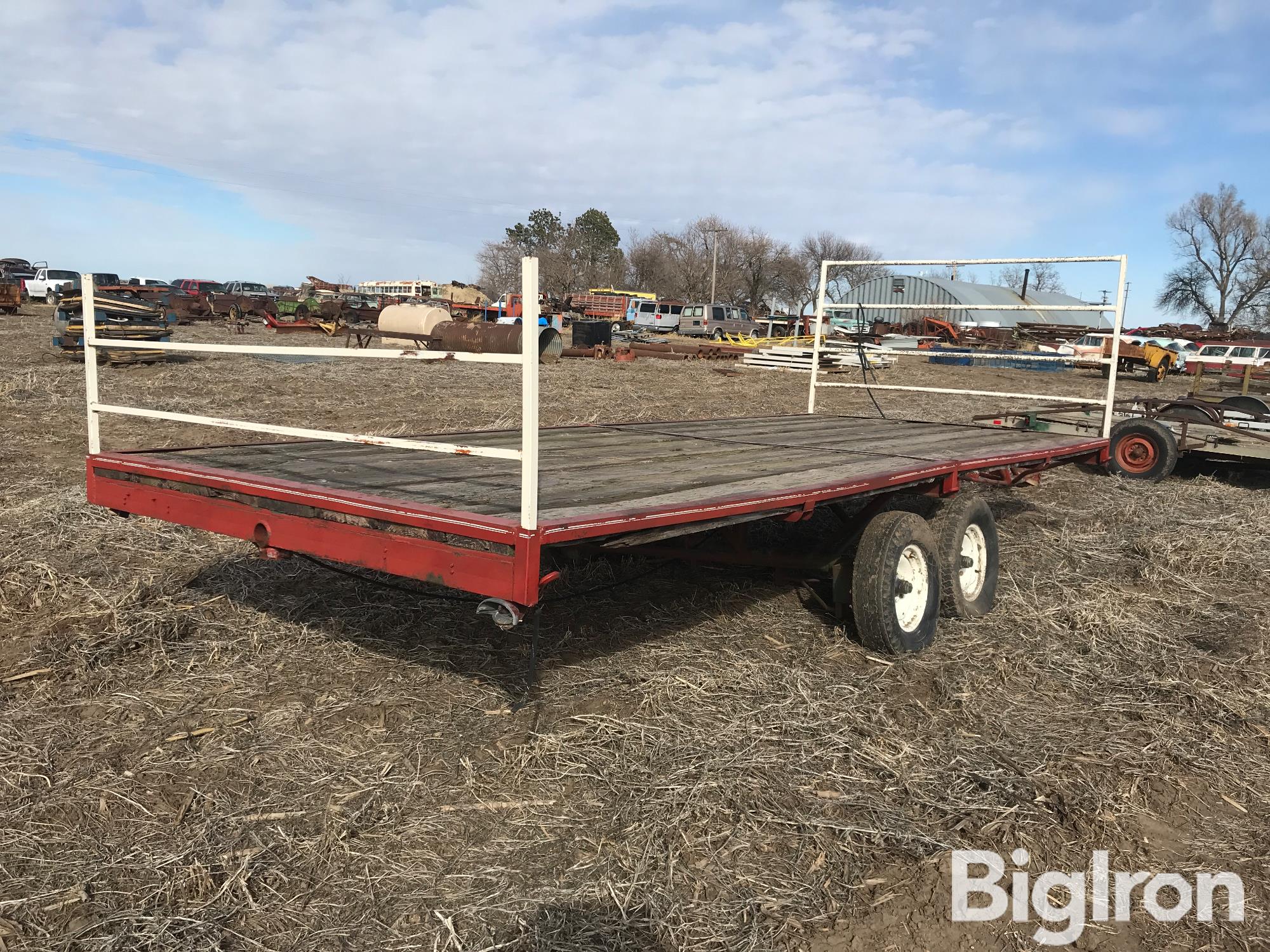 Shop Built T/A Flatbed Hay Trailer BigIron Auctions