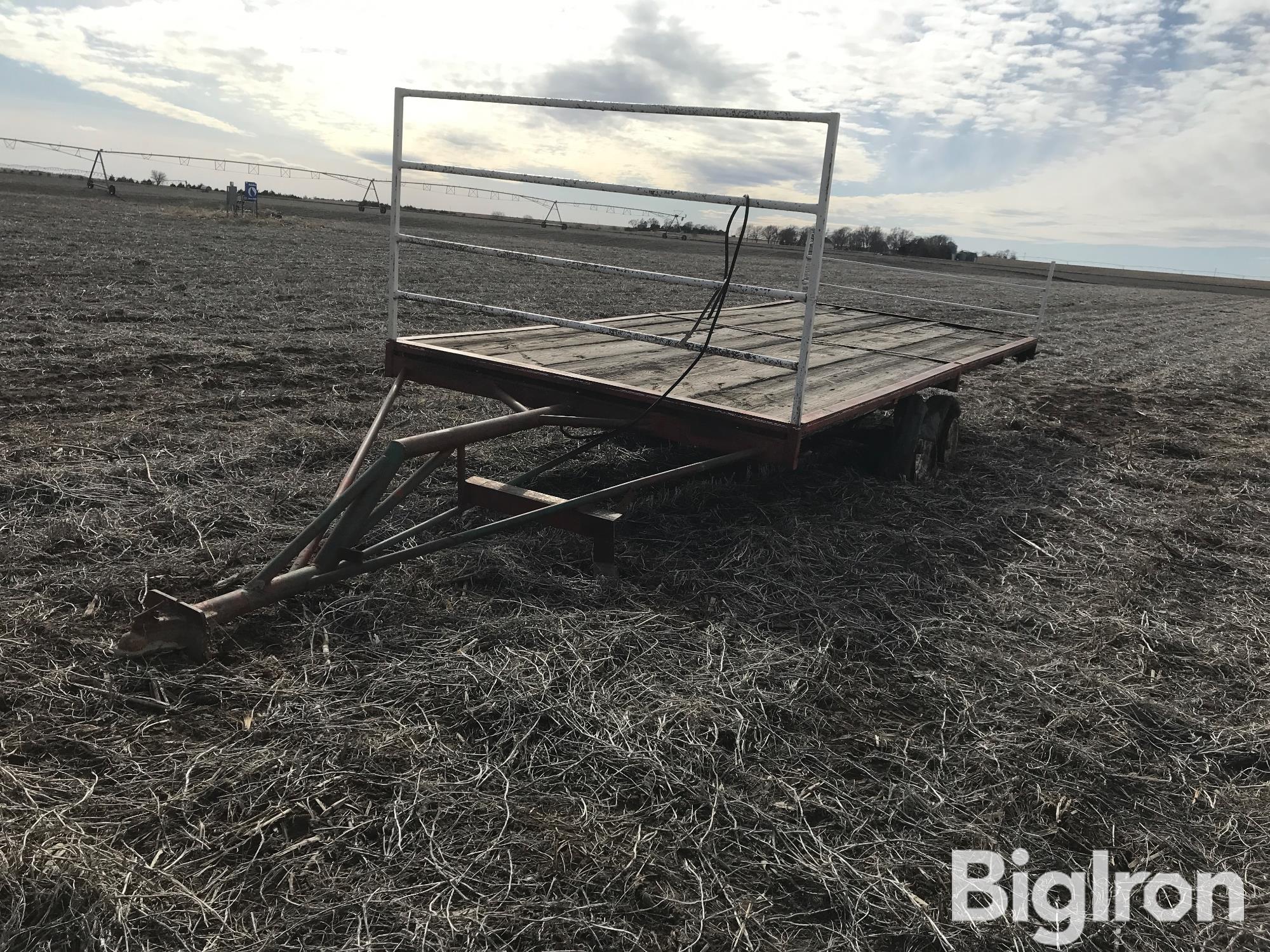 Shop Built T/A Flatbed Hay Trailer BigIron Auctions