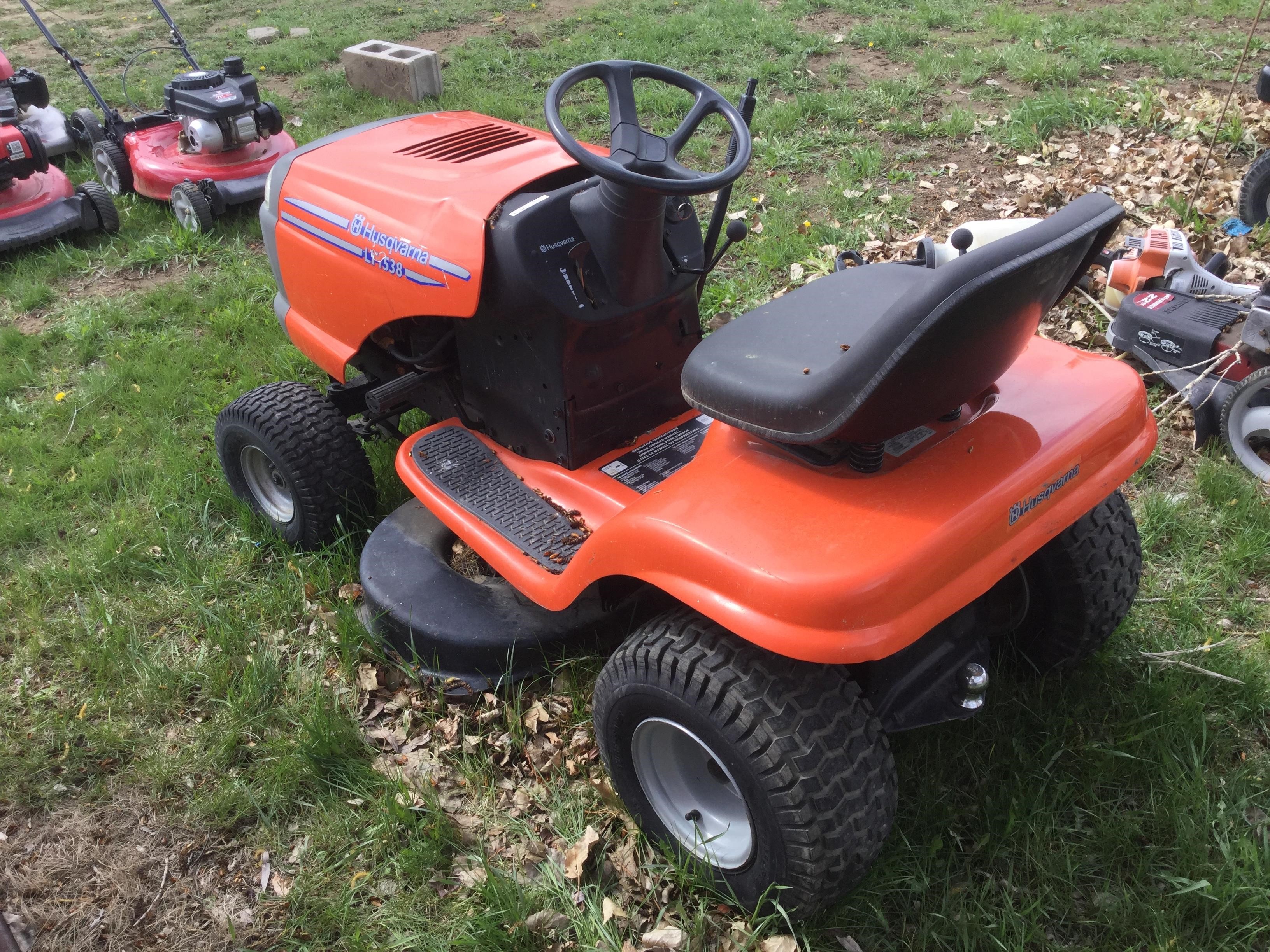 Husqvarna LT1538 Riding Lawn Mower BigIron Auctions