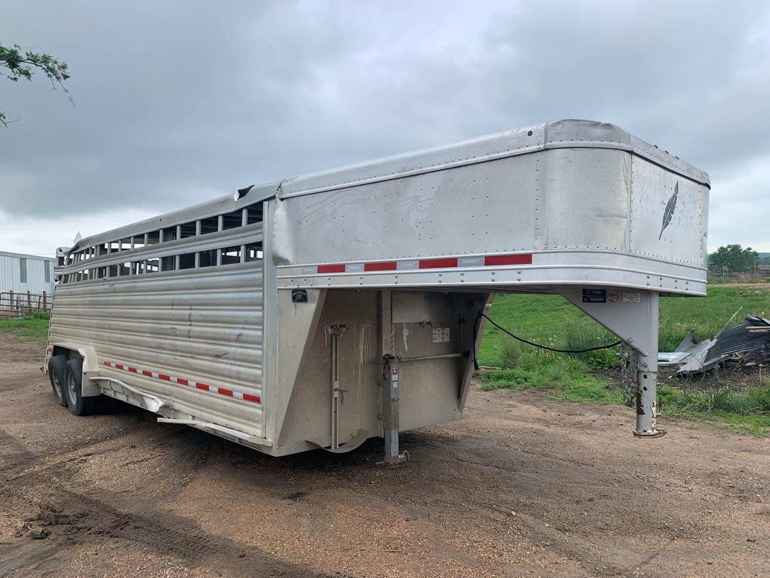 Used 2020 Featherlite Stock Trailer Gooseneck Stock Trailer