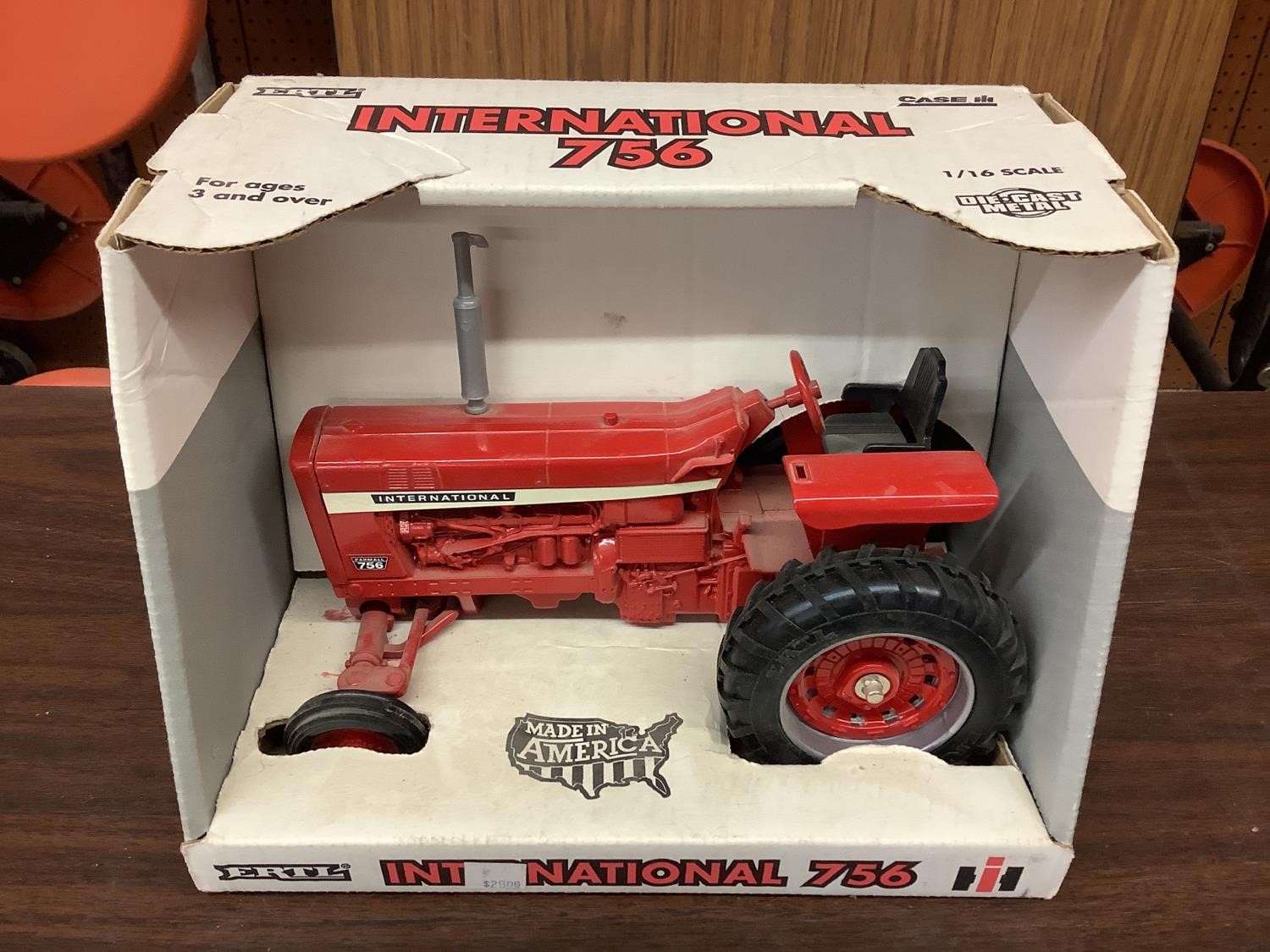 International Harvester 756 1/16 Die-Cast Metal Replica Tractor Toy 