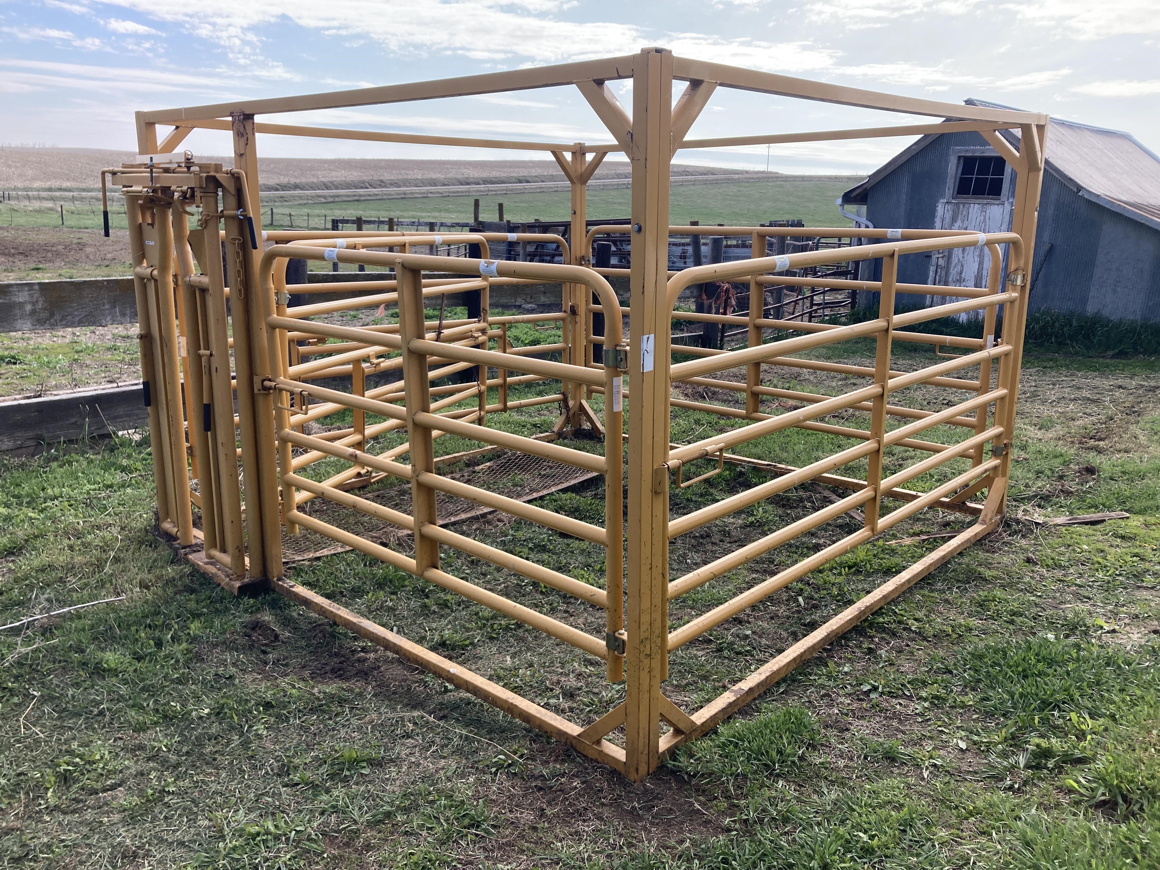 Cattle pen with canopy 10x15x10 cm