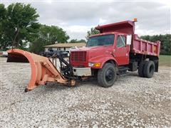 2000 International 4700 S/A Dump Truck W/Plow 