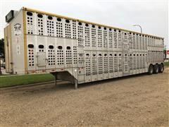 2005 Merritt Gold Line Cattle Drive Livestock Trailer 