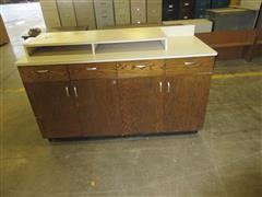 Wood Cabinet With Laminate Top 