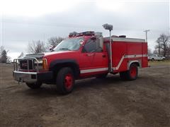 1990 GMC 3500 SLX Sierra 4x4 Fire Truck 