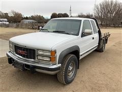 1994 GMC 2500 Extended Cab 4x4 Flatbed Pickup 