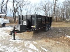 2015 Titan Trailer Mfg Inc Flatbed 14 Ft Dump Trailer 