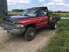 1994 Dodge 3500 4x4 Dually Flatbed Pickup 