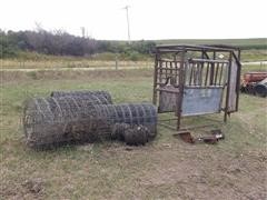 Fencing Wire Mesh, Bull Fence & Barbed/Shop Built Chute 