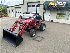 2017 Mahindra Emax 22G 4WD Compact Utility Tractor W/Loader 