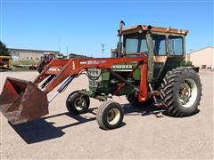 1974 Oliver 1755 2WD Tractor w/ Dual 345 Loader 