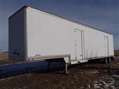 1980 Theurer ISS-450 Enclosed Liquid Transport Carrier Trailer 