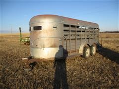 1989 W-W T/A Bumper-Pull Livestock Trailer 