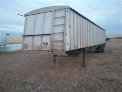 1991 Merritt 2 Hopper T/A Grain Trailer 