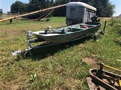 14' Fishing Boat On Trailer 