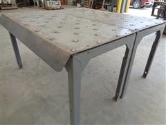 Heavy Duty 6' X 7' Steel Industrial Roller Top Table 