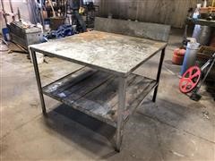 4'x4' Steel Shop Table 