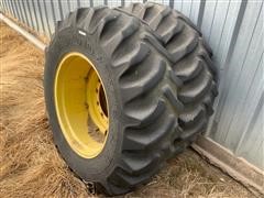 John Deere Goodyear 16.9 28 Tractor Tires Rims BigIron Auctions