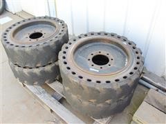 31-10-20 Solid Rubber Skid Steer Tires & Wheels 
