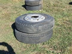 10.00-22 Tires On Aluminum Rims 