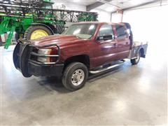 2003 Chevrolet Silverado 2500HD 4x4 Crew Cab Flatbed Pickup 