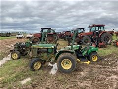 John Deere Qty (3) 2WD Tractors (FOR PARTS ONLY) 