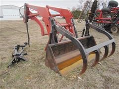 Great Bend 660 Quick Tach Loader With Bucket And Grapple 