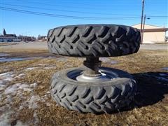 Goodyear DT 710 Radial 18.4 R 42 Tires W/10 Bolt Rims & Spacers 