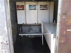 Oil Storage Shed W/3 - 70 Gal Oil Tanks And Filter Storage Cabinet 