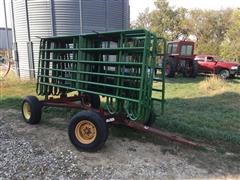 HW Portable Corral Panels W/Walk-Through Gate & Trailer 