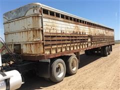 1972 Wilson T/A Flatbed Livestock Trailer 