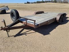 1990 Bumper Hitch T/A Flatbed Trailer 