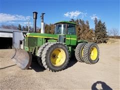 1977 John Deere 8430 4WD Tractor W/Blade 