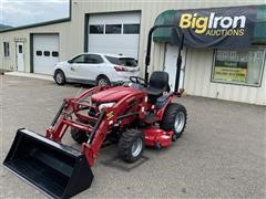 2017 Mahindra Emax 22NH 4WD Compact Utility Tractor W/Loader & Mower 