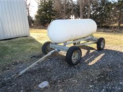 Propane Tank On 4 Wheel Running Gear 