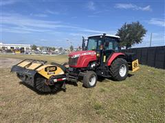 2021 Massey Ferguson 4607M 2WD Tractor W/Broom 