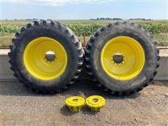 John Deere 20.8x38 Dual Tires & Hubs 