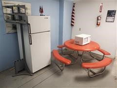 Westinghouse Refrigerator, Microwave & Table 