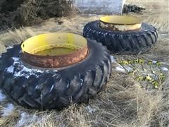 John Deere Clamp-On Dual 18.4R-38 Tires & Rims 