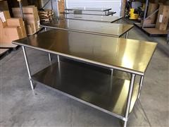 Advance Tabco MS-366 36" X 72" 16 Gauge Stainless Steel Commercial Work Tables 