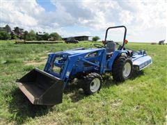 2007 New Holland TC30 Compact Utility Tractor W/Loader & Shredder 