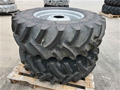 Titan 13.6R24 R-1 Radial All-Purpose Ag Lug Tire On Manual Adjust Steel Rim 