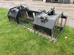 Brute 84" Wide Rook/Brush Grapple Skid Steer Attachment 