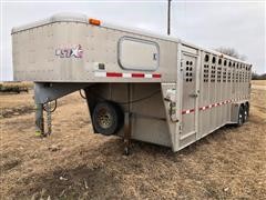 2004 Wilson PSGN-5724T Aluminum Gooseneck T/A Livestock Trailer 