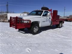 1994 Dodge 3500 4x4 1 Ton Service Truck W/Flatbed & Winch 